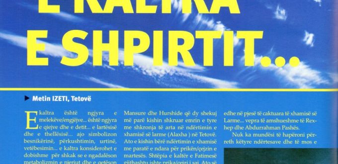 METIN IZETI: E KALTËRTA E SHPIRTIT…