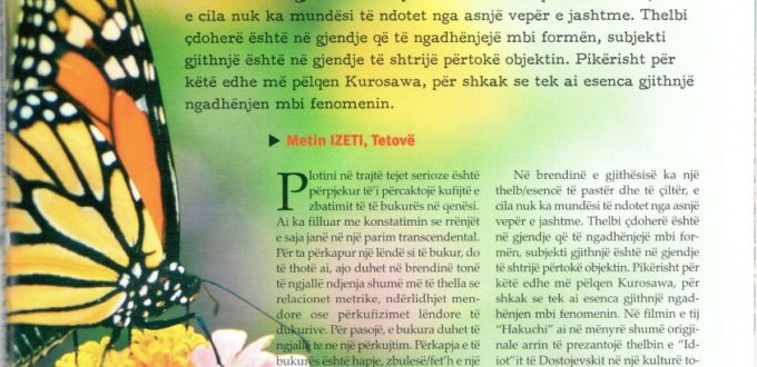 METIN IZETI: E BUKURA RRËNJËT I KA NË TRANSCEDENTALEN